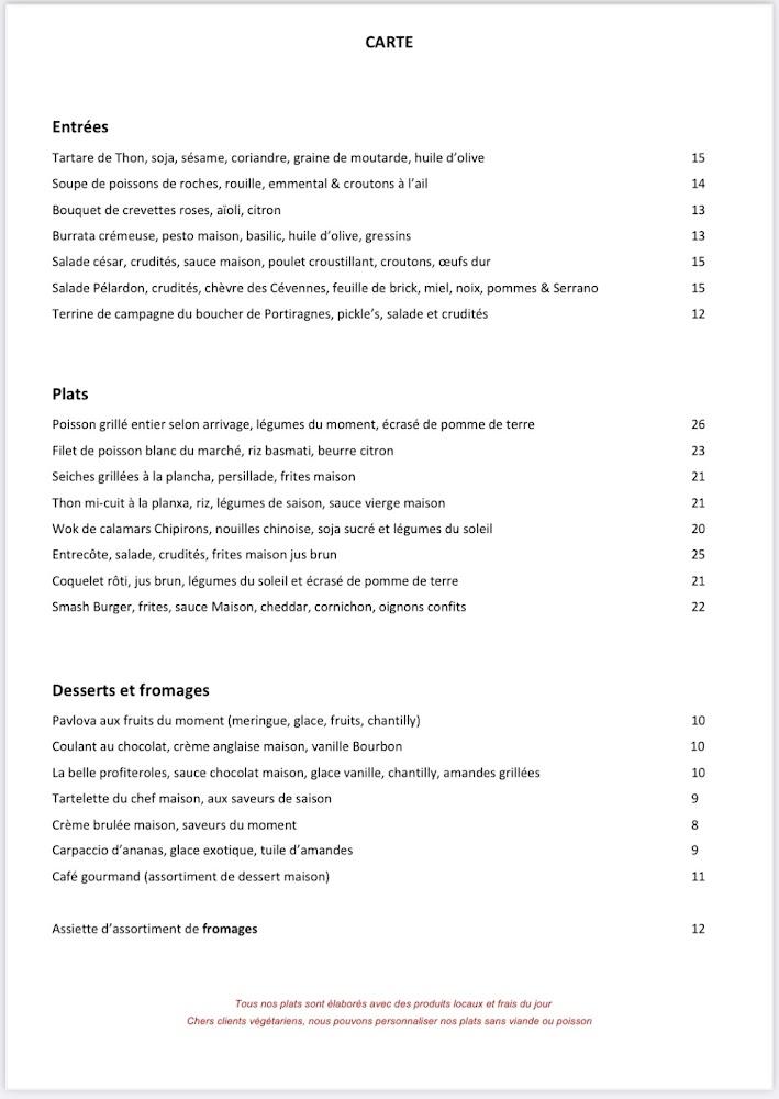 Restaurant Saveurs du Sud - Menu Image 1